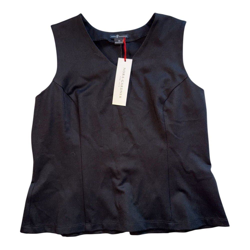 Nora Gardner Black Sleeveless Top Size 16 – Elegant & Professional